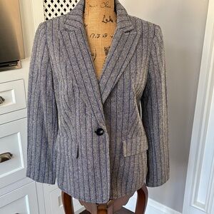 Chadwicks Blue and Gray Pinstripe Blazer
